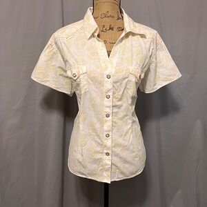 Panhandle Roughstock‎ Slim Western Shirt Paisley Print Pearl Button XXL